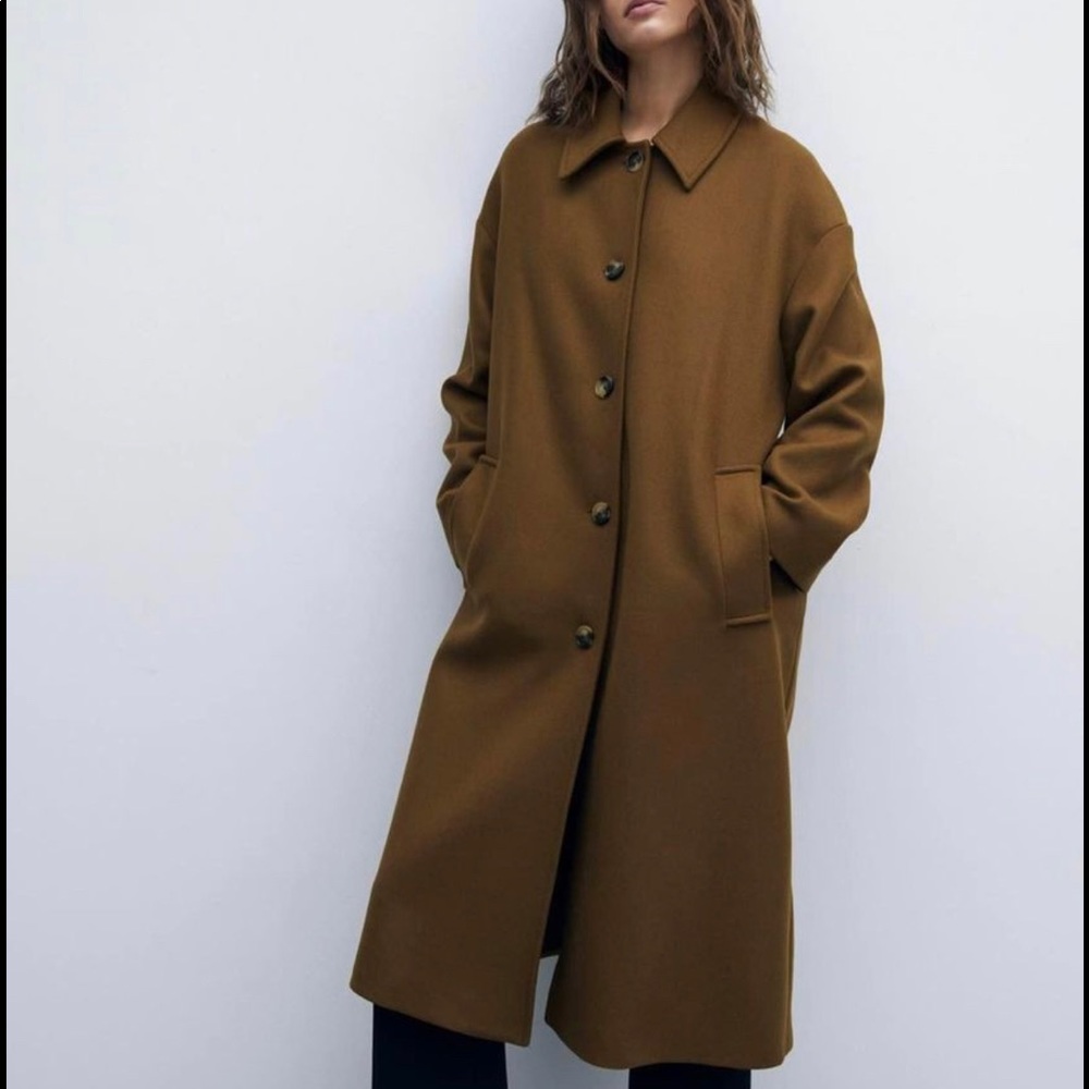 ZARA MANTECO ITALIAN
WOOL (75% WOOL BLEND) OVERSIZED COAT